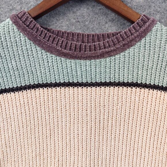 Pol Cropped Sweater Womens Small Colorblock Oversized Boho Modern Comfort - Picture 3 of 8